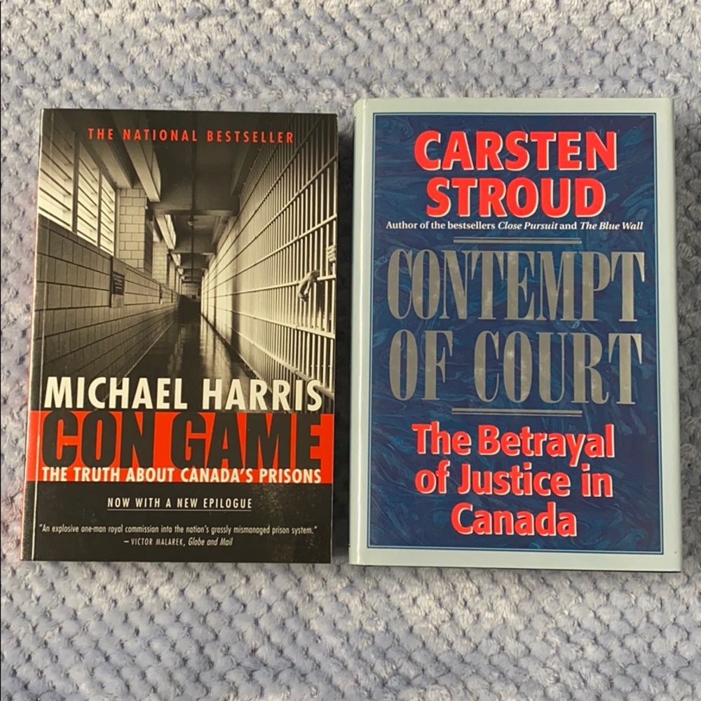 2 Books - Canadian, Prison, Court, True Crime